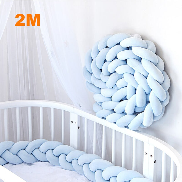 Braid bed bumper for a baby bed