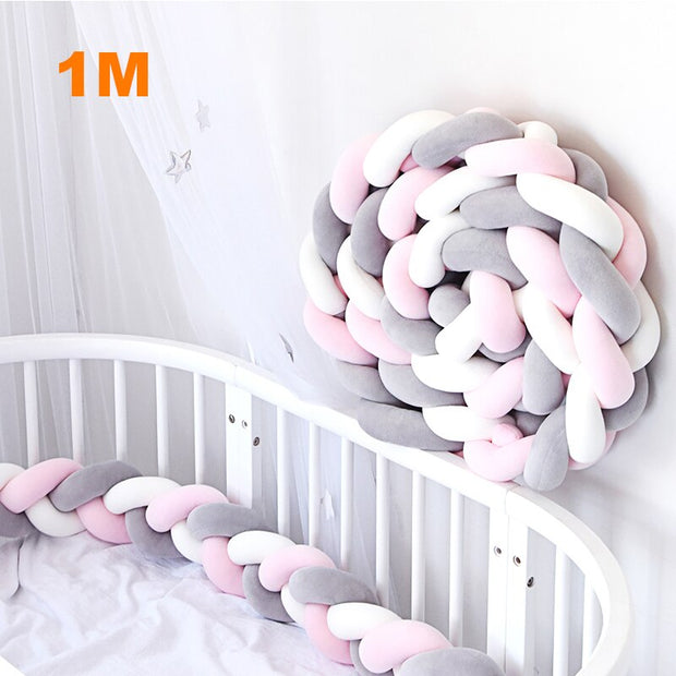 Braid bed bumper for a baby bed