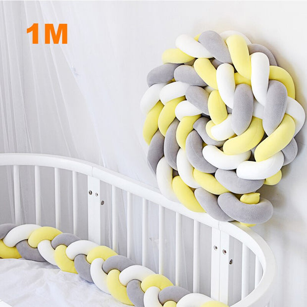 Braid bed bumper for a baby bed