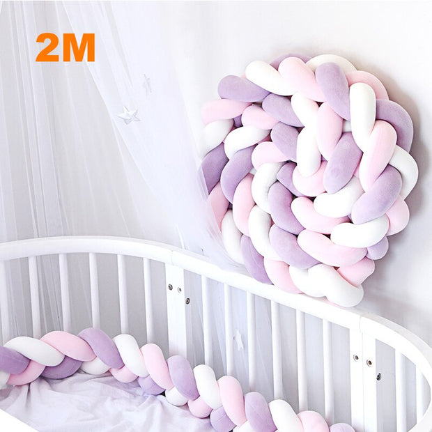 Braid bed bumper for a baby bed