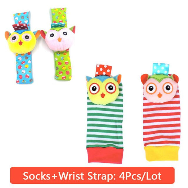 Animal Toy Soft Socks & Wrist Strap