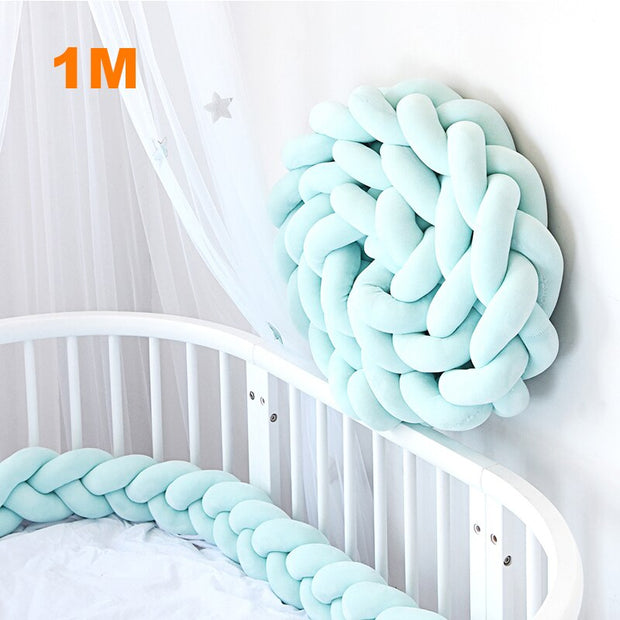 Braid bed bumper for a baby bed