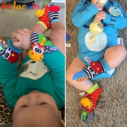 Animal Toy Soft Socks & Wrist Strap