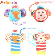 Animal Toy Soft Socks & Wrist Strap