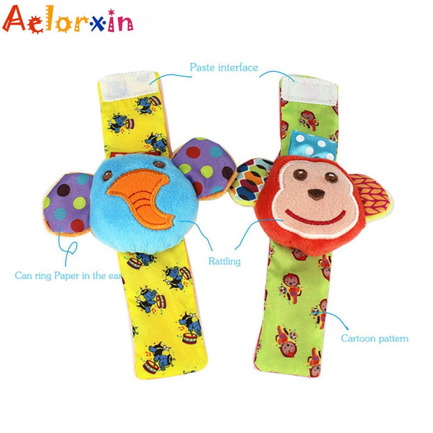 Animal Toy Soft Socks & Wrist Strap