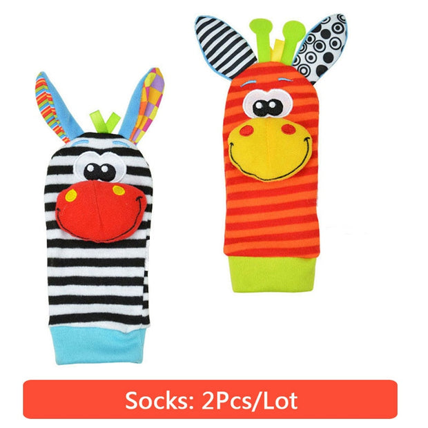 Animal Toy Soft Socks & Wrist Strap