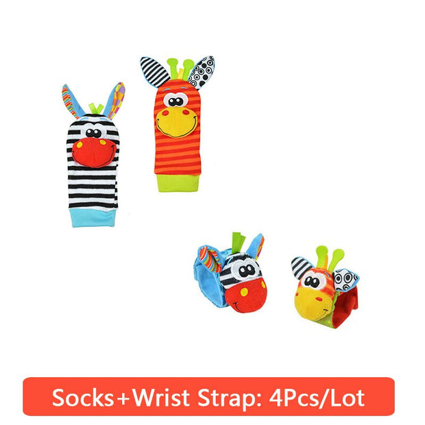 Animal Toy Soft Socks & Wrist Strap