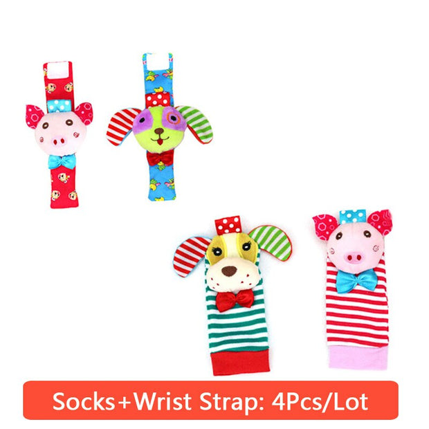 Animal Toy Soft Socks & Wrist Strap