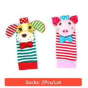 Animal Toy Soft Socks & Wrist Strap