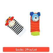 Animal Toy Soft Socks & Wrist Strap