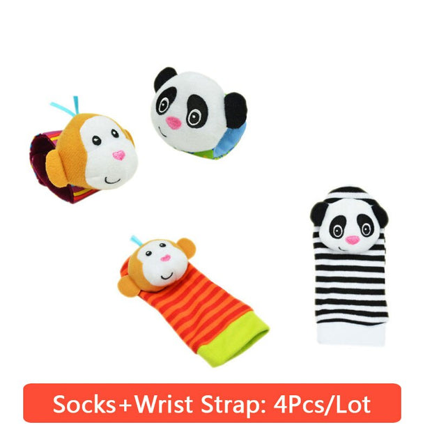 Animal Toy Soft Socks & Wrist Strap