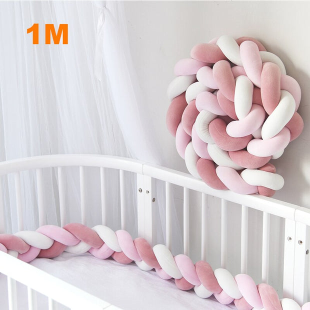 Braid bed bumper for a baby bed