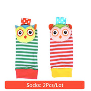 Animal Toy Soft Socks & Wrist Strap