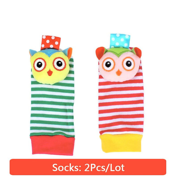 Animal Toy Soft Socks & Wrist Strap