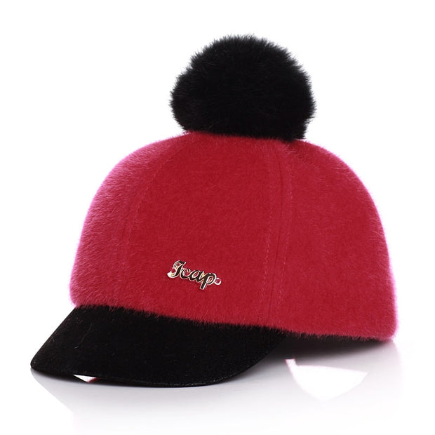 Baby Hat for Girls & Boys with Detachable Fur Ball