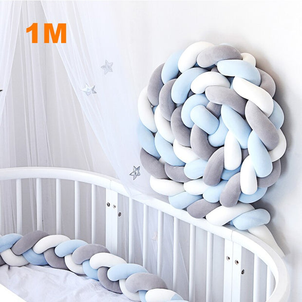 Braid bed bumper for a baby bed