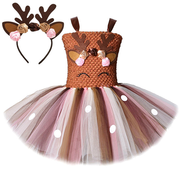 Christmas Deer Costume for Baby Girls