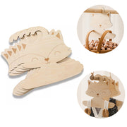 5Pc/10Pcs Nordic Style Baby Cute Fox Wooden Clothes Hanger