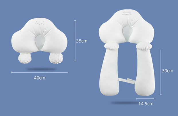 Pillow with neck and body support for baby