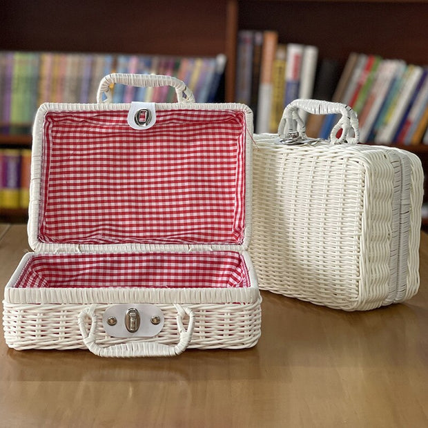 Kids Vintage Rattan Handbag Handmade Totes