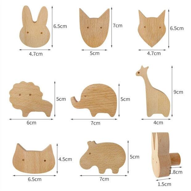 Animals Wall hanging hook For Kids Room – bek@boo
