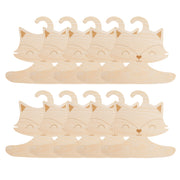 5Pc/10Pcs Nordic Style Baby Cute Fox Wooden Clothes Hanger